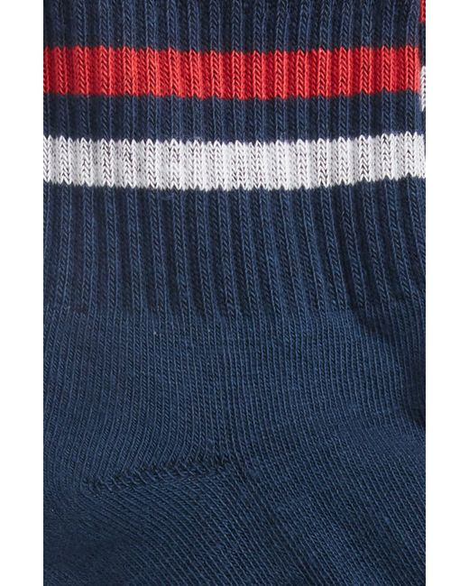 American Trench Blue Stripe Ankle Socks for men