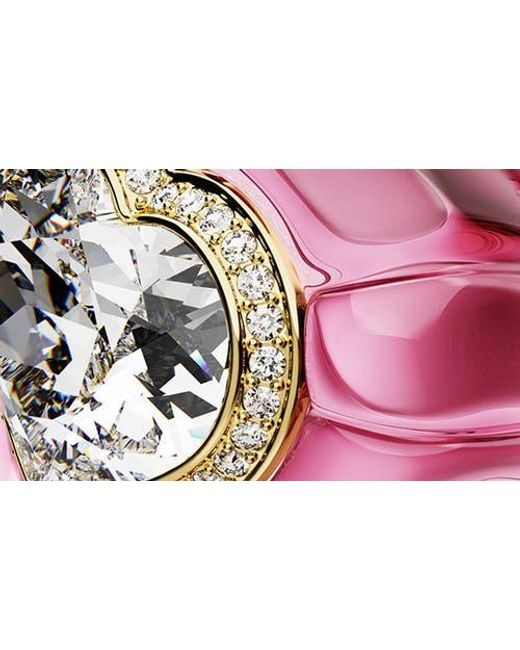 Swarovski Red Dulcis Crystal Heart Cocktail Ring