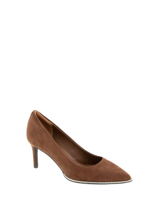 BCBGMAXAZRIA Brown Clara Chain Pointed Toe Pump
