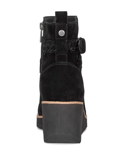 Earth Black Chace Wedge Bootie