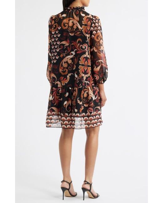 Julia Jordan Women's Long Sleeve Chiffon Shift Dress