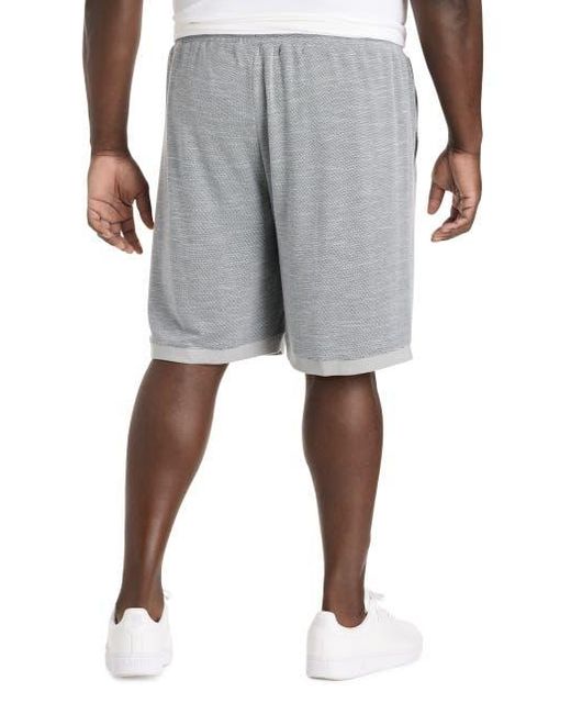 Society of One by DXL Gray Big & Tall Textured Shorts for men