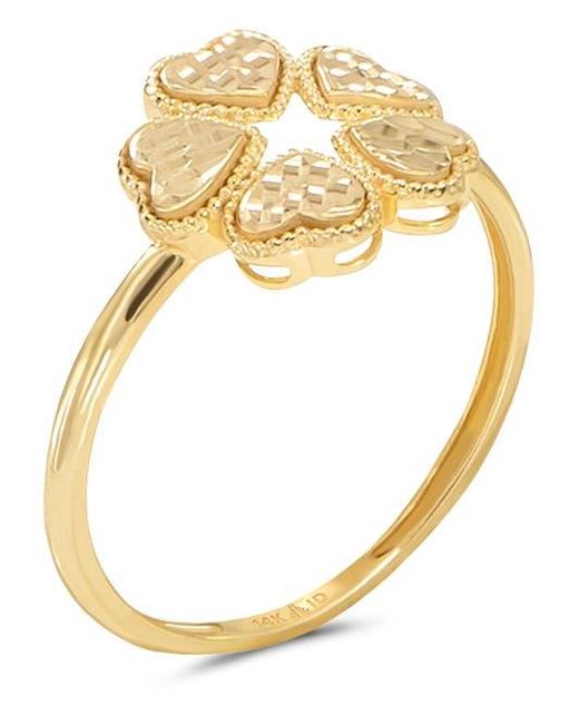 DEVATA Metallic Clover Heart Ring