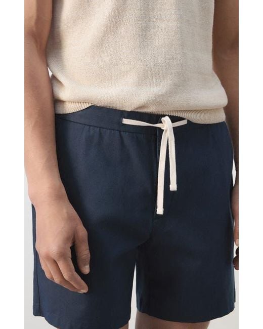 Mango Blue Drawstring Shorts for men