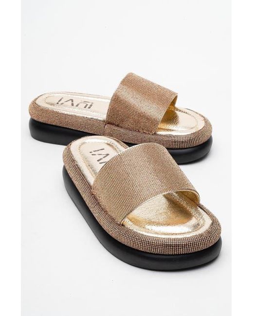 Prologue Shoes Multicolor Oeste Rhinestone Platform Sandal