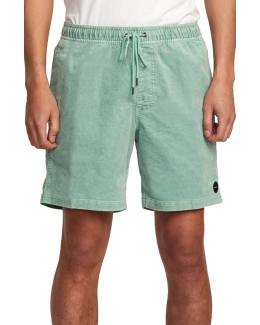 RVCA Green Escape Corduroy Shorts for men