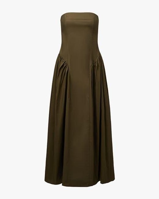 we wore what strapless corset midi dress Strapless Corset Ruched Dress