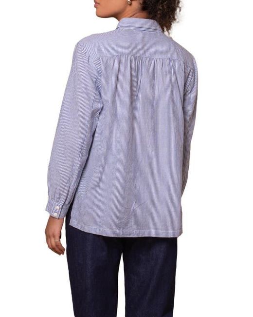 Celtic & Co. Purple Side Split Striped Shirt