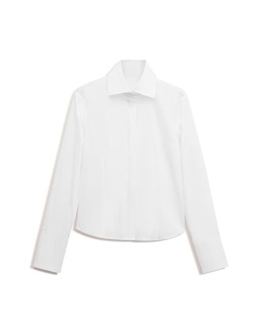 Mango White Button Up Shirt
