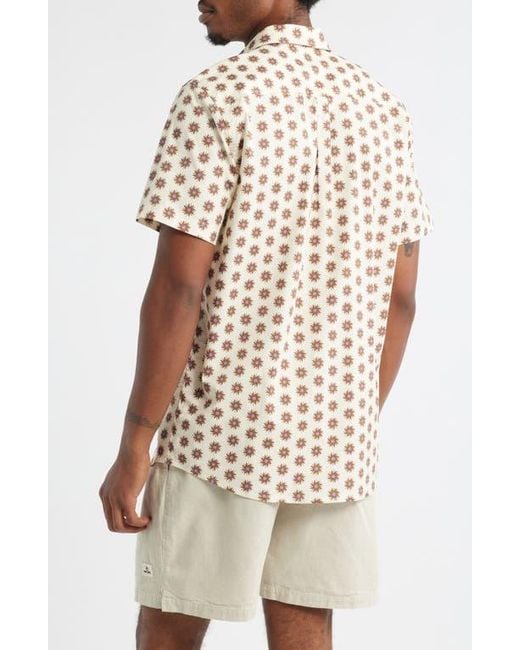 Rip Curl White Fun Times Short Sleeve Button-Up Shirt for men