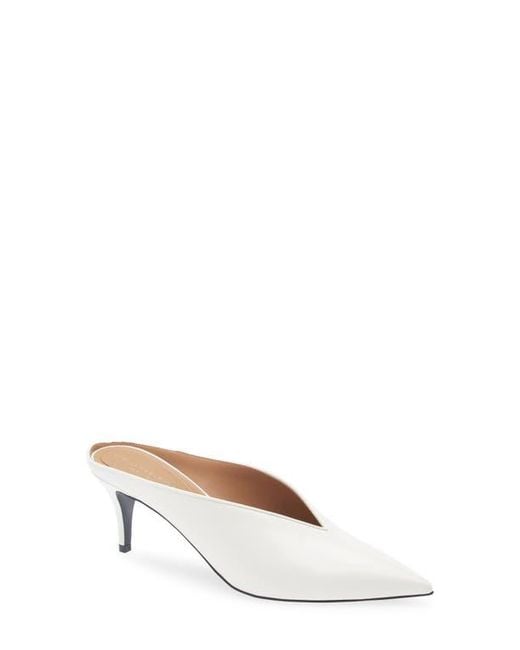 Stella McCartney Natural Brushed Pointed Toe Mule Pump