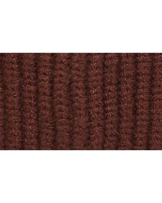 Mango Brown Rib Cuff Beanie for men