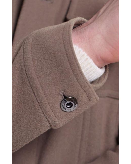 Bugatchi Brown Hybrid Melton & Wool Trucker Jacket for men