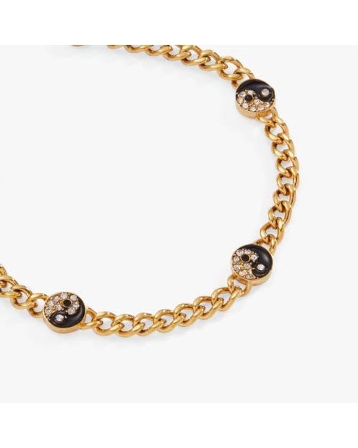 ALEX AND ANI Metallic Yin Yang Curb Chain Bracelet