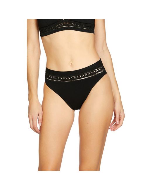 Robin Piccone Black Isabelle High Waist Bikini Bottoms
