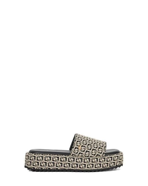 Dune Gray Lanie Platform Slide Sandal