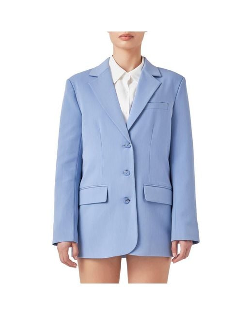 Endless Rose Blue Suit Blazer