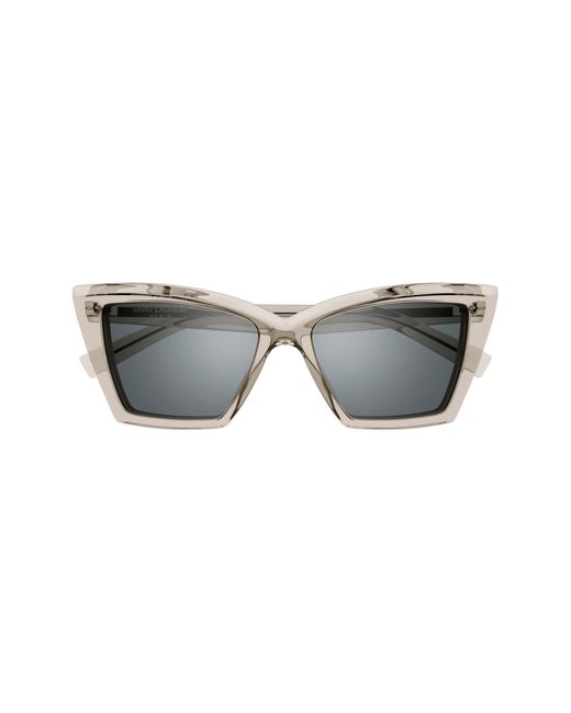 Saint Laurent Gray 54mm Cat Eye Sunglasses