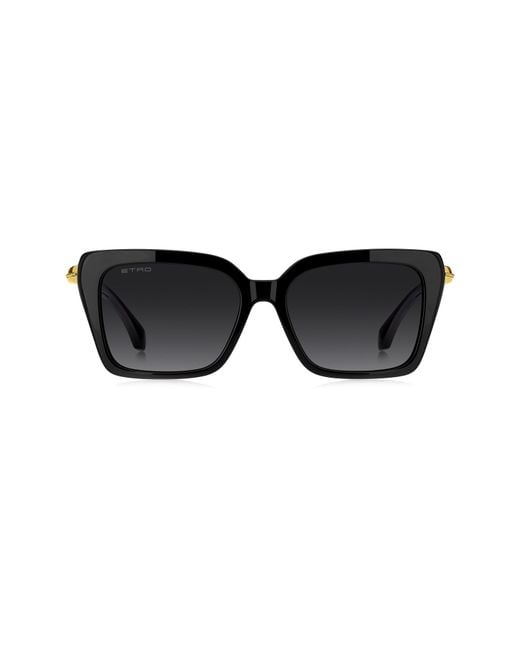 Etro Black 0151/S 56Mm Gradient Rectangular Sunglasses
