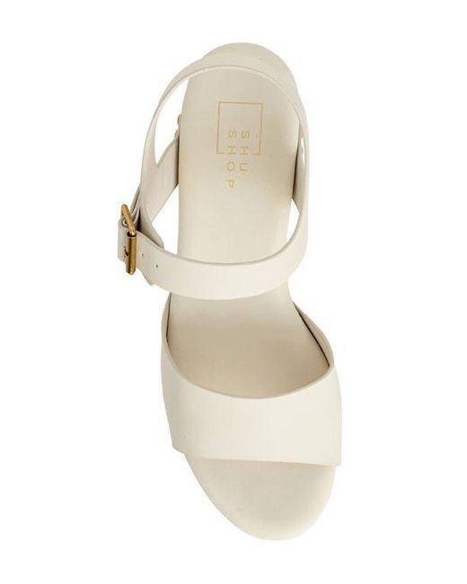 Shu Shop Natural Gia Ankle Strap Platform Sandal