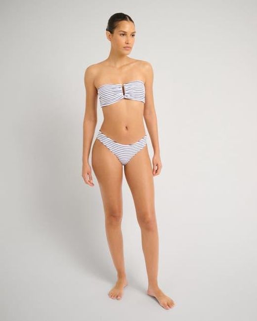 Onia Multicolor Towel Terry Sailor Stripe Lily Bikini Bottom