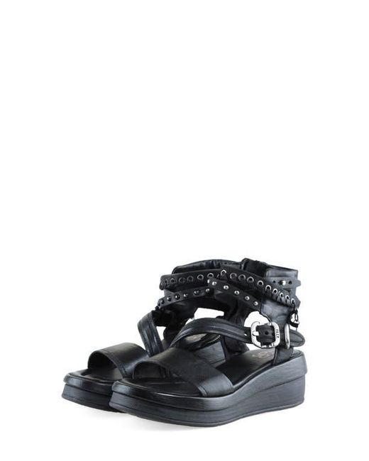 A.s.98 Blue Spaulding Ankle Strap Sandal