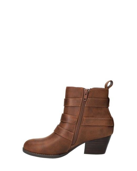 Bella Vita Brown Bowie Buckle Strap Bootie
