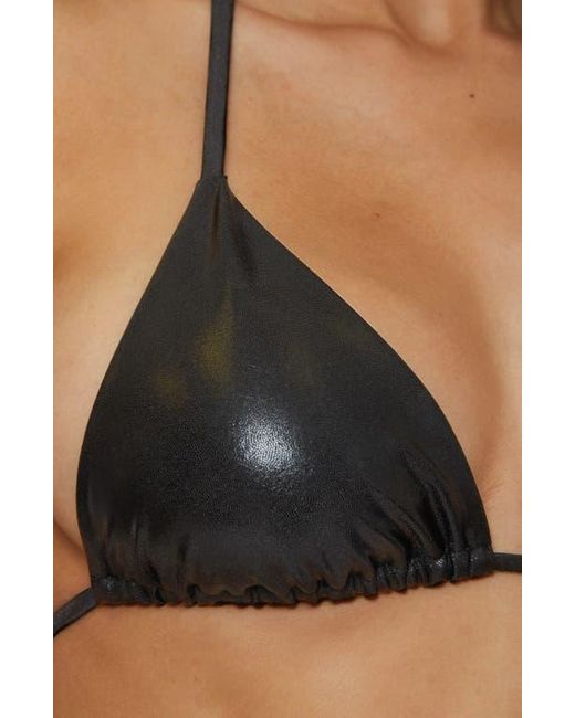 Becca Black Liquid Metal Triangle Bikini Top