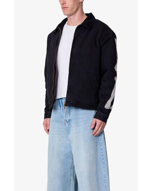 MNML Blue Skeleton Work Jacket for men
