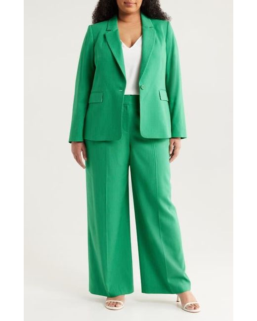Tahari Green One-Button Blazer