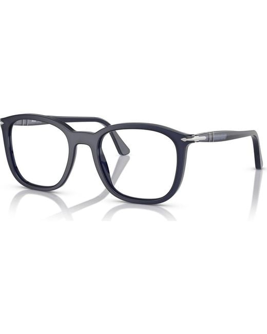 Persol Blue 50Mm Rectangle Optical Glasses