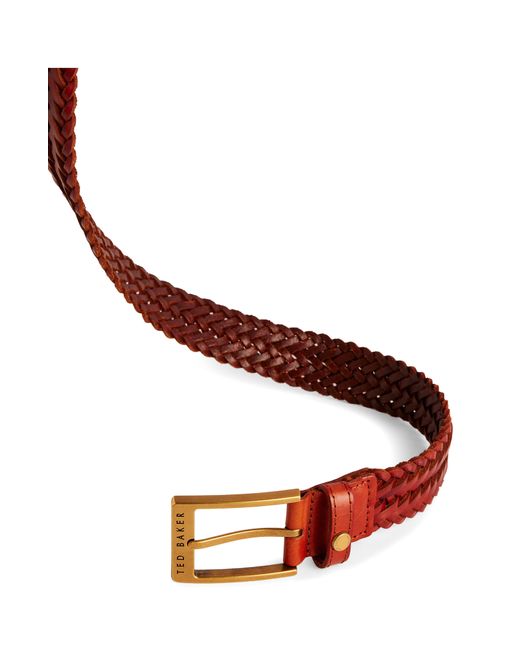 Ted Baker Natural Braidie Braided Leather Belt for men