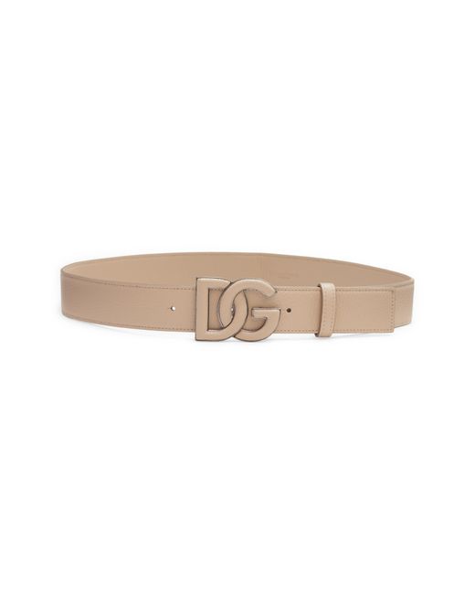 Dolce & Gabbana Multicolor Dg Logo Buckle Leather Belt for men