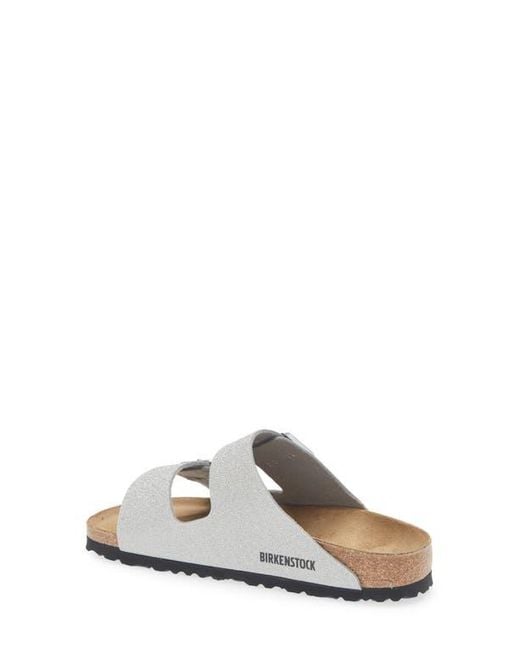 Birkenstock White Arizona Slide Sandal