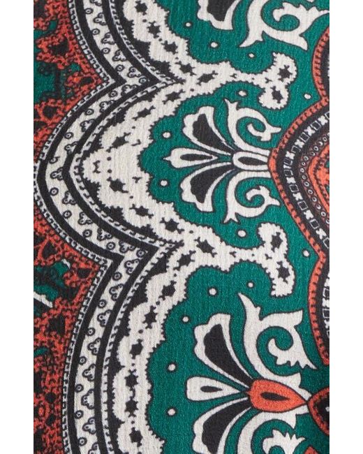 Julia Jordan Green Print Long Sleeve Shirtdress