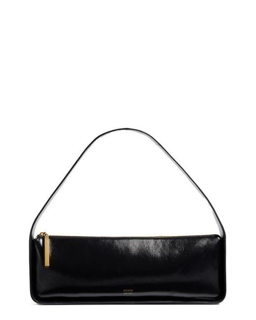 Khaite Black Lori Baguette Leather Shoulder Bag