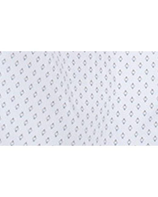 W.r.k. White Reworked Slim Fit Diamond Print Cotton Button-Up Shirt for men