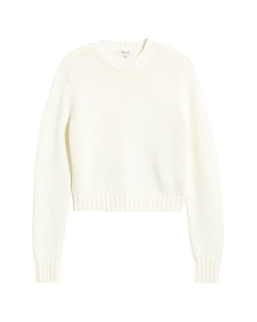 Madewell Blue Solid Relaxed Cotton Sweater
