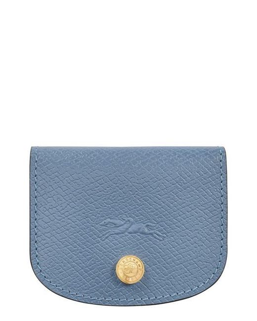 Longchamp Blue Epure Leather Card Case