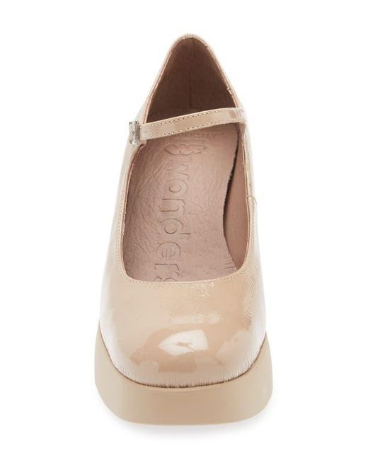 Wonders Natural Mary Jane Platform Pump