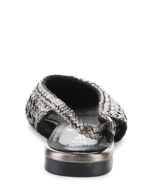Bos. & Co. Black Willow Slingback Cap Toe Flat