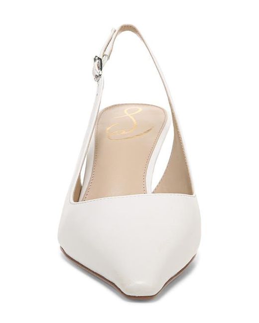 Sam Edelman White Bianka Slingback Pump