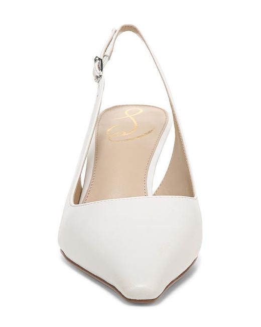 Sam Edelman White Bianka Slingback Pump