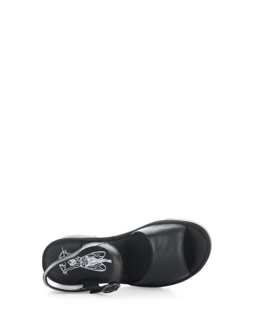 Fly London Black Tull Platform Sandal