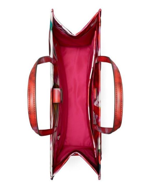 Tory Burch Red Ella Print Tote