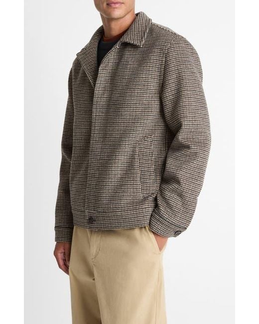 Vince Gray Houndstooth Bomber Jacket for men