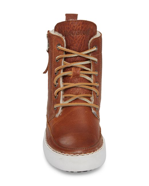 Blackstone 'cw96' Genuine Shearling Lined Sneaker Boot in Brown | Lyst