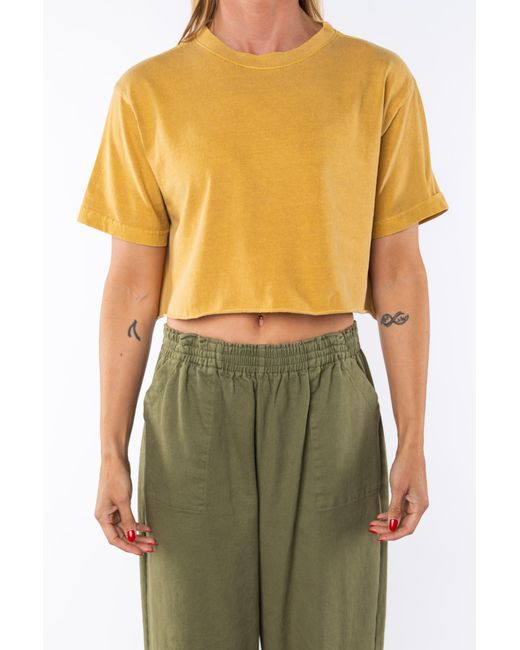 Ariko Yellow Beach Crop Tee