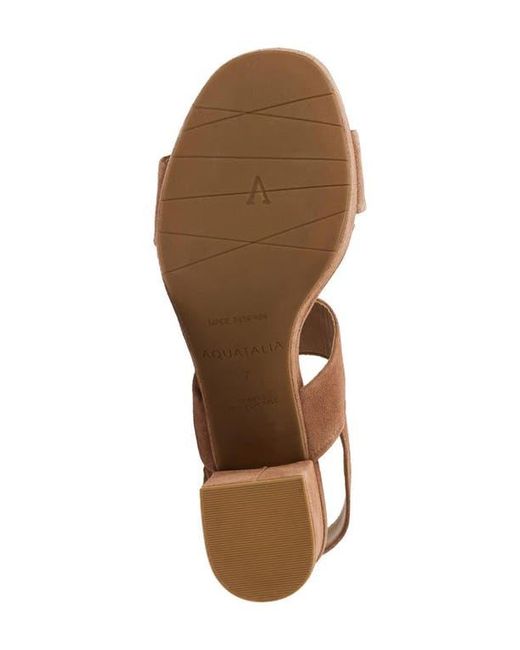 Aquatalia Melly Weatherproof Platform Sandal in Brown | Lyst