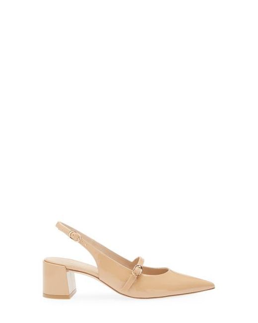 Stuart Weitzman Natural Emilia Mj Slingback Pump